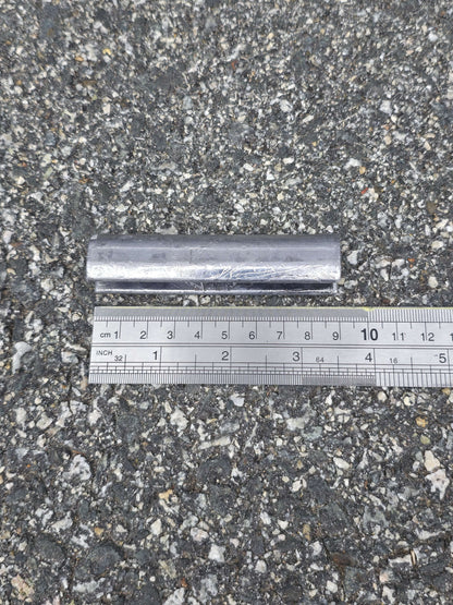 LEADS CRIMPED 182G x 1 for weighting rope, shown with measurement ruler on textured surface.
