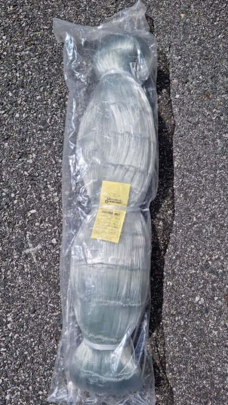 MONO NET L14 5-1/2" 20MD 100M in plastic packaging, 5 1/2" mesh for fishing in coastal waters.