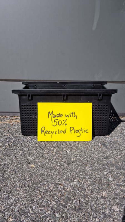 Standard BS Basket BLACK R50 made with 50% recycled plastic, designed for durability and eco-friendliness.