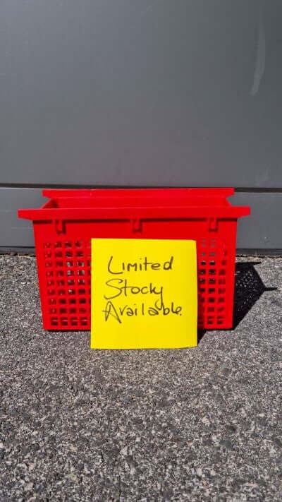 Super Deep BB Basket RED with a note stating limited stock available.