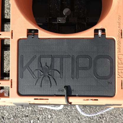 KATIPO POT ASSEMBLED bait door on Katipo cray pot, showcasing rust-free construction and lightweight design.
