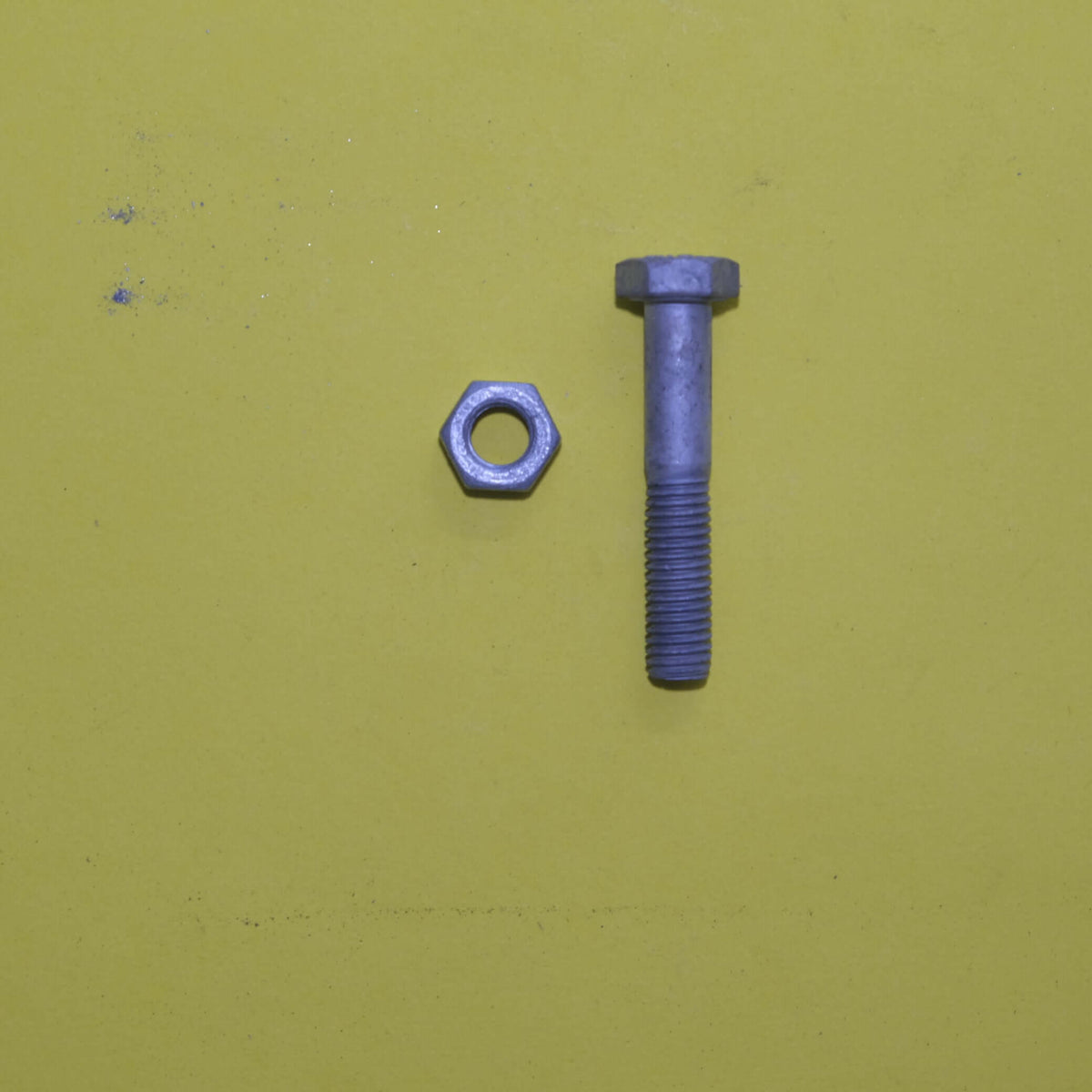 BOLTS 8MM X 45MM BOX OF 150 showing a hot dipped galvanized hex bolt and nut.