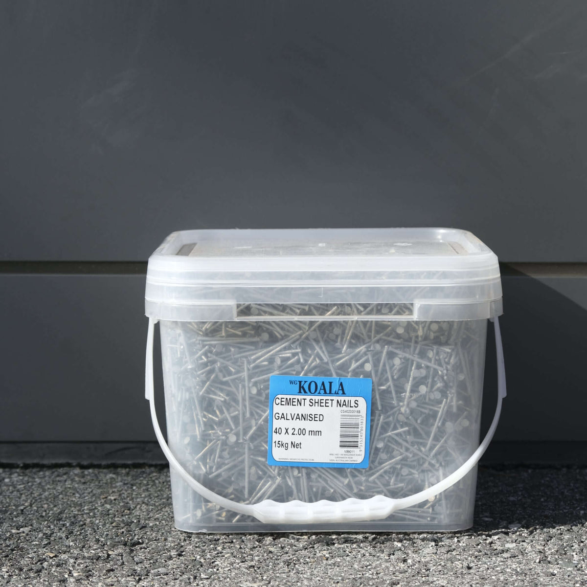 POT NAIL 40 X 2.0MM TUB OF15KG Galvanised pot nail tub ideal for various applications.