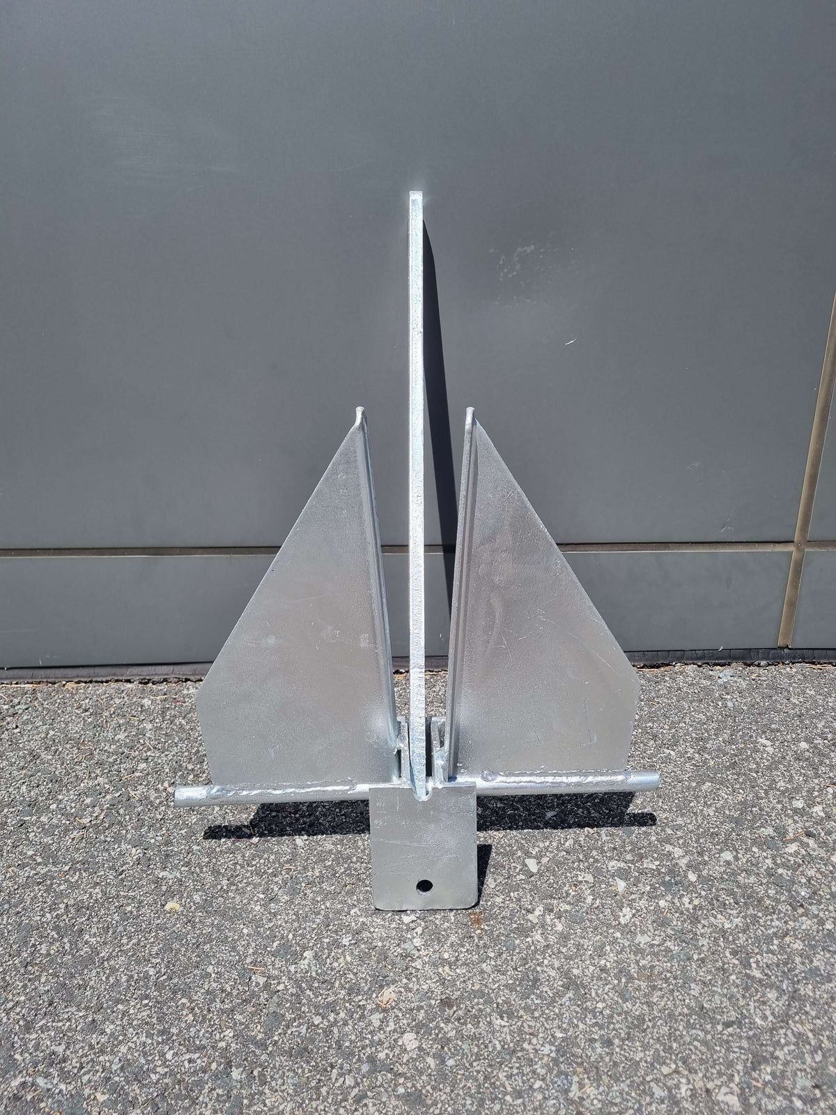 GALVANISED SAND ANCHOR 13LB displayed on a flat surface, suitable for boats up to 7-8m long.
