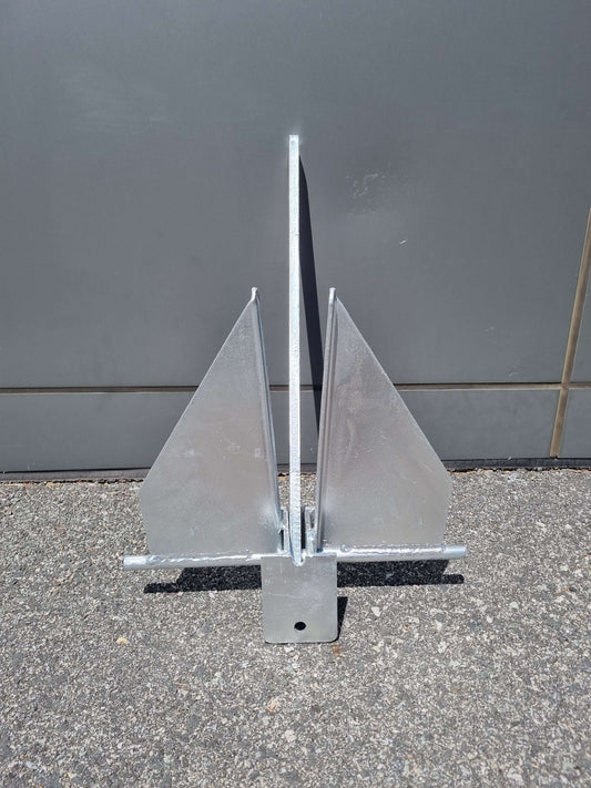 GALVANISED SAND ANCHOR 13LB displayed on a flat surface, suitable for boats up to 7-8m long.