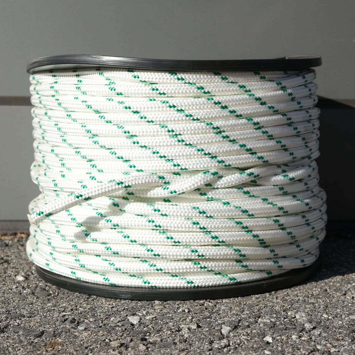 ROPE DB BRAID 8MM X 100M high-quality double braided rope displayed on a spool.