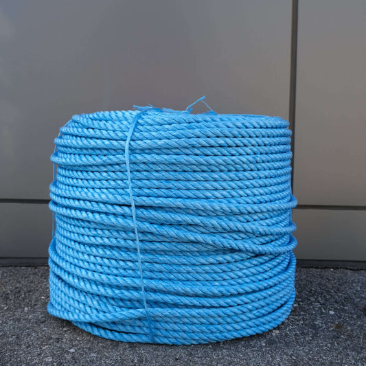 ROPE LEADCORE 12MM X 320M BLUE, durable blue polypropylene rope in a 320m spool.