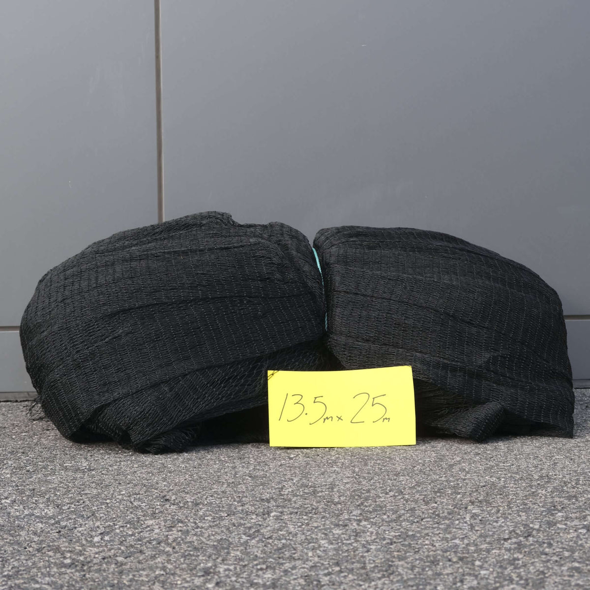 6 Ply Cut Netting 13.5m x 25m - Black bird netting rolls for vineyard protection.